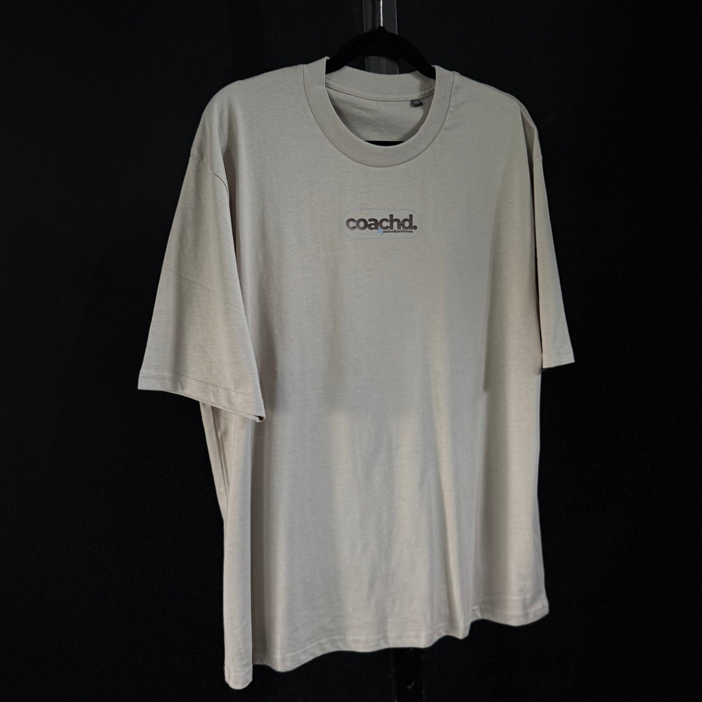 'coachd.' Oversized Tee - Stone