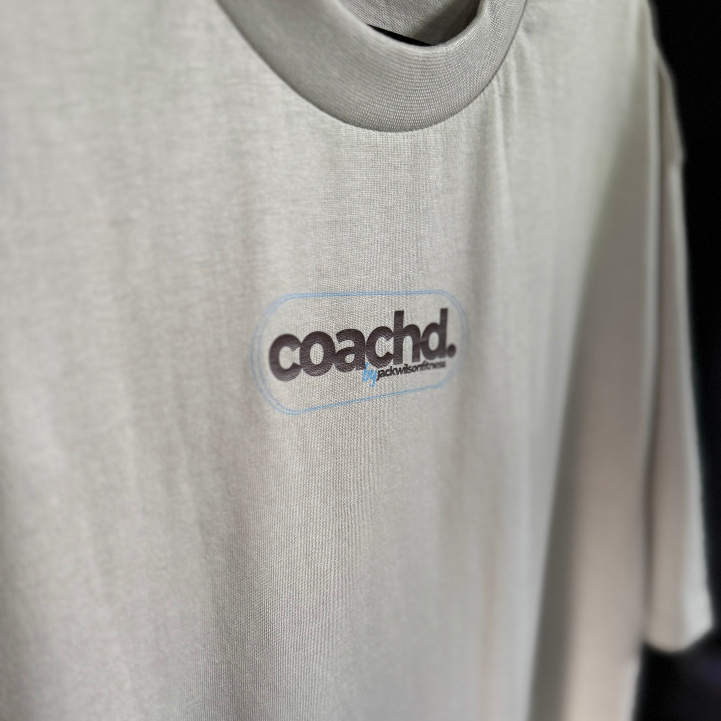 'coachd.' Oversized Tee - Stone