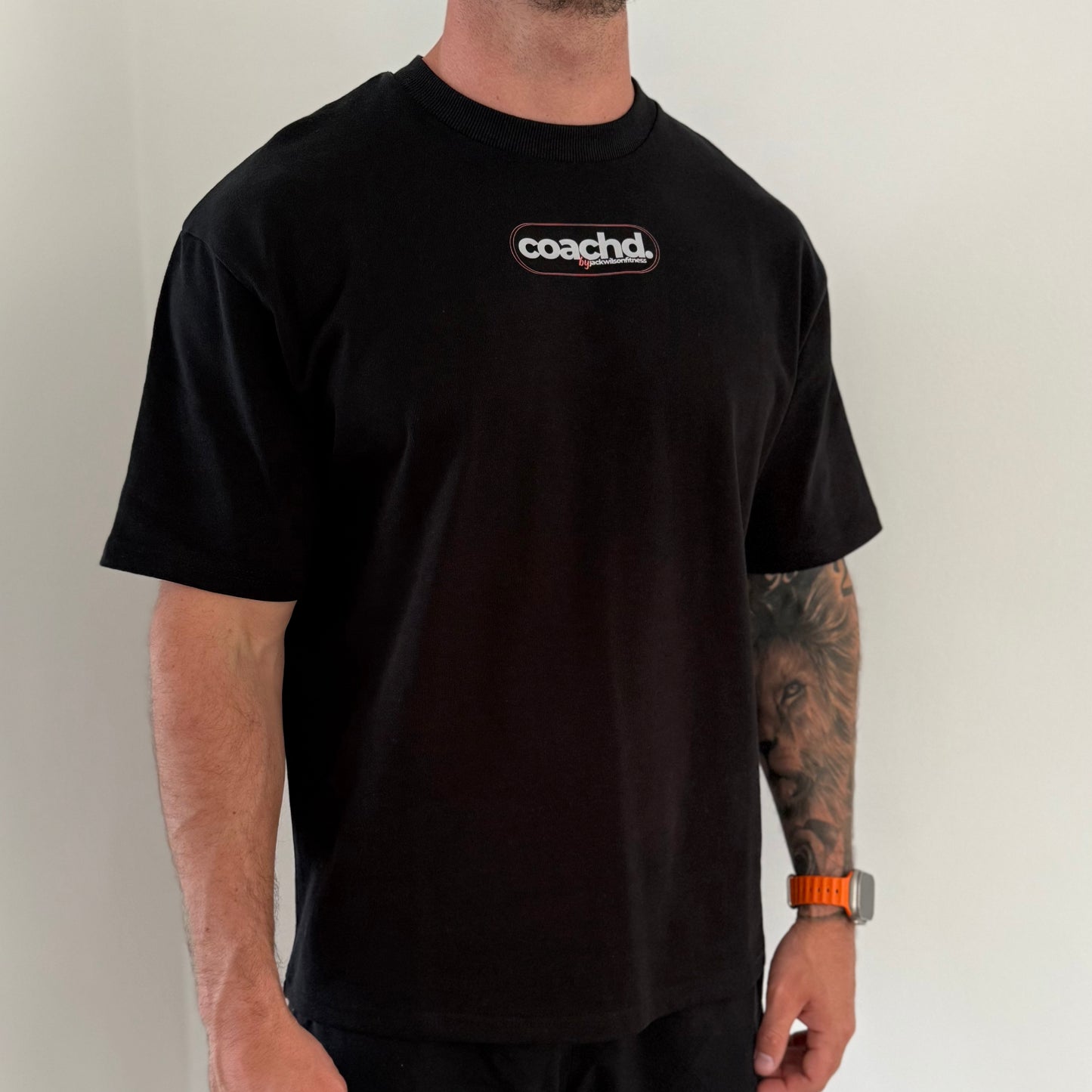 'coachd.' Oversized Tee - LIMITED EDITION - BLACK/GREY