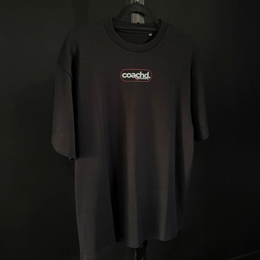 'coachd.' Oversized Tee - LIMITED EDITION - BLACK/GREY