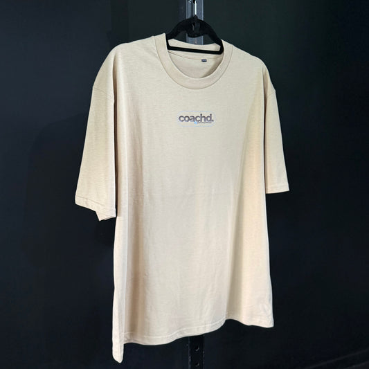 'coachd.' Oversized Tee - Sand
