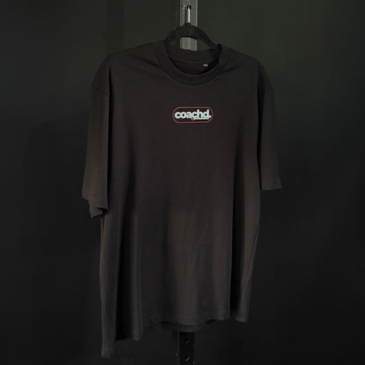 'coachd.' Oversized Tee - Black